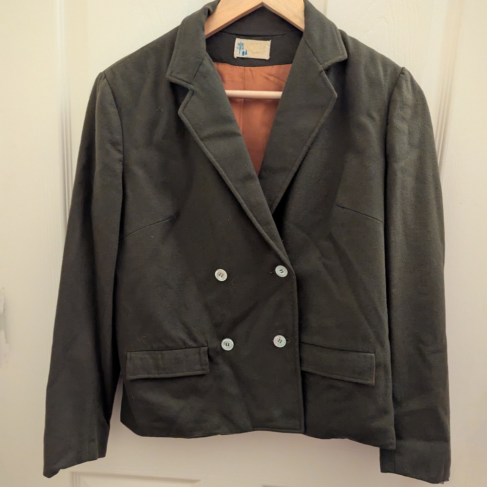 Vintage Dark Green Blazer Size 8 For St. Patrick's Day Great Condition